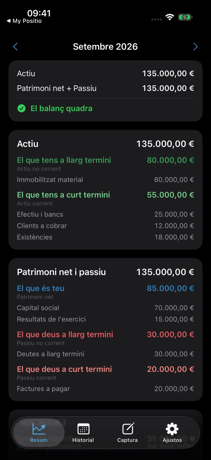 Positio Balance Sheet